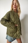 Cepli Oversize Kapitone Mont HAKİ LDZ0011