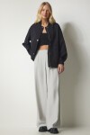 Geniş Cepli Bomber Mont SİYAH LFN0022