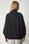 Geniş Cepli Bomber Mont SİYAH LFN0022