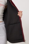 Oversize Kapüşonlu Kontrast Peluş Mont BORDO LFG0172