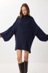 Oversize Yumuşak Dokulu Triko Elbise LACİVERT LDM0012