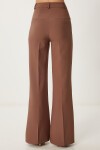 Straplez Dokuma Bluz Pantolon Takım KAHVERENGİ LFK0010