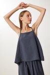 Askılı Modal Bluz Pantolon Takım ANTRASİT LMC0065