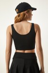 Askılı Şekillendirici Örme Spor Sütyeni SİYAH LOW0024
