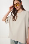 Basic Oversize 2li Takım Örme T-shirt LACİVERT TAŞ LHW0007
