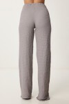 Boyundan Geçmeli Bluz Pantolon Esnek Örme Takım GRİ LDP0048