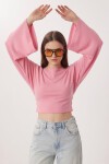 İspanyol Kol Büzgülü Modal Bluz PEMBE LMW0034