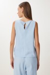 Keten Bluz Pantolon Takım GÖK MAVİ LMC0062