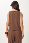 Keten Bluz Pantolon Takım KAHVERENGİ LMC0062