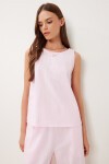Keten Bluz Pantolon Takım ŞEKER PEMBE LMC0062
