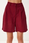 Keten Bluz Şort Takım BORDO LMX0098