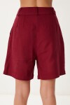 Keten Bluz Şort Takım BORDO LMX0098