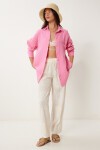 Oversize Basic Müslin Gömlek AÇIK PEMBE LMX0002