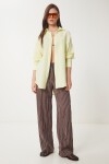 Oversize Basic Müslin Gömlek AÇIK SARI LMX0002