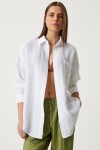 Oversize Basic Müslin Gömlek BEYAZ LMX0002