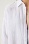 Oversize Basic Müslin Gömlek BEYAZ LMX0002