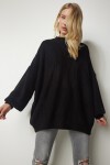 Oversize Basic Triko Kazak SİYAH LMX0019