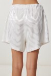 Saten Yüzeyli Kimono Şort Takım EKRU LFG0113