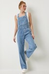 Askılı Denim Bahçıvan Tulum AÇIK MAVİ LRV0006