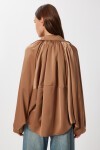 Kabarık Saten Yüzeyli Bomber Ceket CAMEL LMW0033