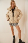 Oversize Şişme Mont KREM LRV0036