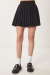 Pileli Mini Dokuma Etek SİYAH LNS0022
