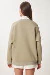 Ayıcık Armalı Şardonlu Örme Sweatshirt KİL YEŞİLİ LWE0001