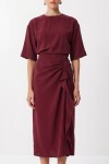 Drapeli Midi Modal Elbise MÜRDÜM LNT0033