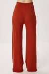 Düğmeli Fitilli Örme Hırka Pijama Takımı KİREMİT LRN0016
