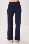Düğmeli Fitilli Örme Hırka Pijama Takımı LACİVERT LRN0016