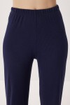 Düğmeli Fitilli Örme Hırka Pijama Takımı LACİVERT LRN0016