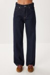 Kuşaklı Denim Ceket Pantolon Takım T0242 KOYU MAVİ LRI0020