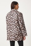 Leopar Desenli Şişme Mont SİYAH BEJ LNT0004