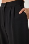 Likralı Rahat Palazzo Örme Pantolon SİYAH LRV0019