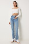 Orta Bel Straight Jeans AÇIK MAVİ LUT0010