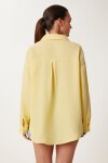 Oversize Basic Müslin Gömlek SARI LMX0002
