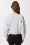 Şardonlu Crop Sweatshirt GRİ MELANJ LUB0043