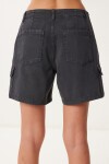 Soluk Efektli Cepli Denim Şort ANTRASİT LUT0018