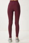 Toparlayıcı Örme Spor Tayt BORDO LVX0006