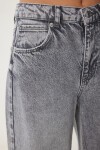 Yıkamalı Geniş Paça Jean GRİ LUS0098