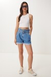 Yüksek Bel Denim Şort AÇIK MAVİ LUT0019