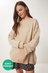 Yumuşak Dokulu Triko Kazak KREM LMX0070