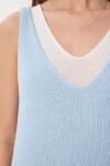 Atletli İkili Basic Triko Bluz GÖK MAVİ KEMİK LKİ0030
