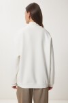 Ayıcık Armalı Şardonlu Örme Sweatshirt EKRU LTQ0001