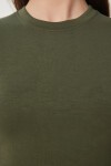 Fitted/Vücuda Oturan Esnek Modal Alt-Üst Takım HAKİ LUB0086