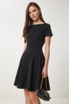 Godeli Mini Dokuma Elbise SİYAH LUB0084
