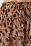 Leopar Desenli Şifon Şort Etek BEJ LHC0001