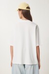 Limon Baskılı Pamuklu Örme T-shirt BEYAZ LUS0129