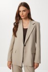 Dikişli Straight Poliviskon Pantolon BEJ LGP0023