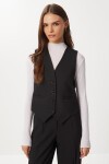 Dikişli Straight Poliviskon Pantolon SİYAH LGP0023